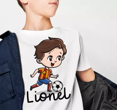 T-shirt infantil de jogador de futebol infantil - TenStickers