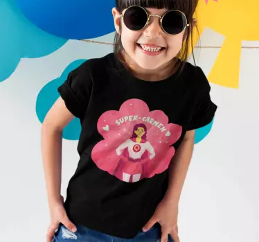 T-shirt infantil Super-mulher com nome - TenStickers