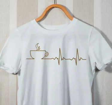 t-shirt linha de café - TenStickers