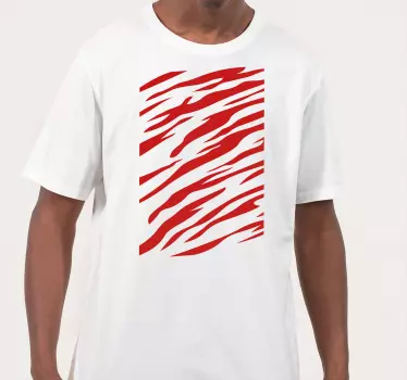 T-shirt listras vermelhas ousadas - TenStickers