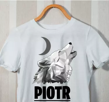 T-shirt lobo uivando à lua - TenStickers