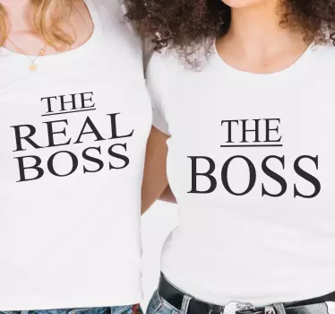 T-shirt mães e filhas a dupla de chefes real - TenStickers
