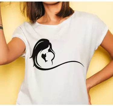 T-shirt mães e filhas abraço de mãe e filho - TenStickers