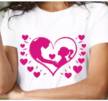 T-shirt mães e filhas amor sincero entre mãe e filha - TenStickers