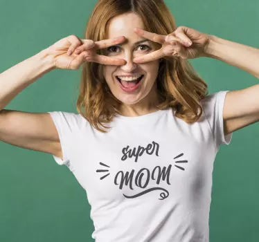 T-shirt mães e filhas atitude de super mãe - TenStickers