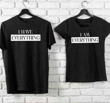 T-shirt de casais combinando tudo citações - TenStickers