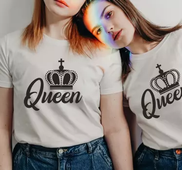 T-shirt mães e filhas irmãs coroadas - TenStickers