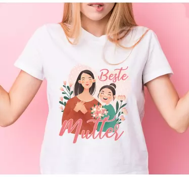 T-shirt mães e filhas melhores momentos de mãe - TenStickers