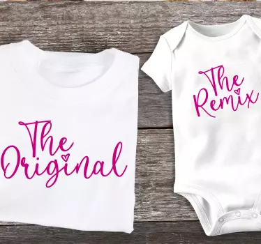 T-shirt mães e filhas o remix original - TenStickers