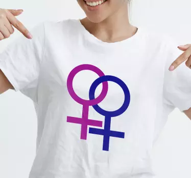 T-shirt mães e filhas símbolos femininos Únicos - TenStickers