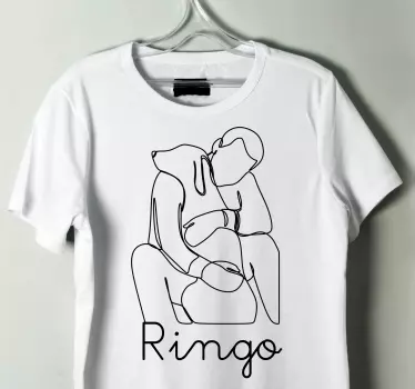 T-shirt vínculo com cachorro com nome - TenStickers