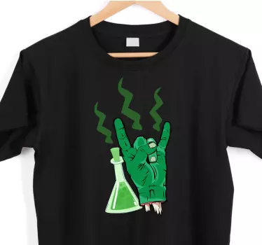 T-shirt mão do laboratório verde - TenStickers