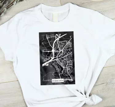 t-shirt mapa topográfico agualva cacém - TenStickers