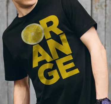 T-shirt mensagem cítrica brilhante - TenStickers