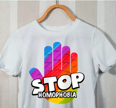 T-shirt mensagem pare a homofobia - TenStickers