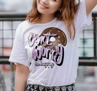 T-shirt não se preocupe seja feliz - TenStickers
