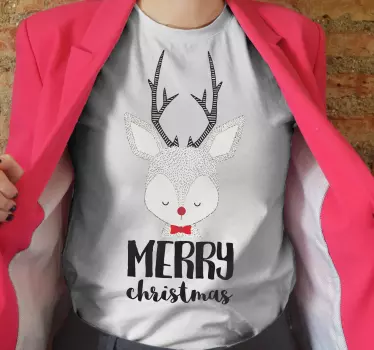 T-shirt natal alegria do rena fofo - TenStickers