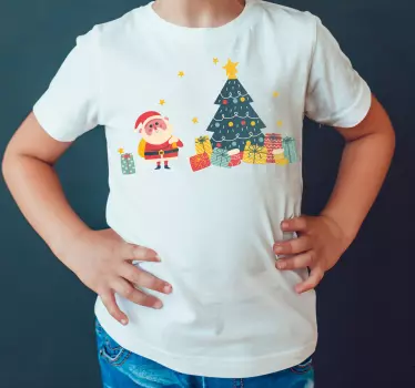 T-shirt natal celebração festiva do papai noel - TenStickers