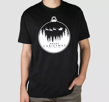 T-shirt natal enfeite de trenó - TenStickers
