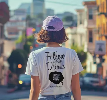 T-shirt siga seus sonhos código qr - TenStickers