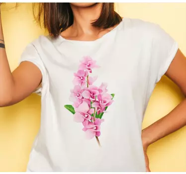 T-shirt orquídeas rosas lindas - TenStickers