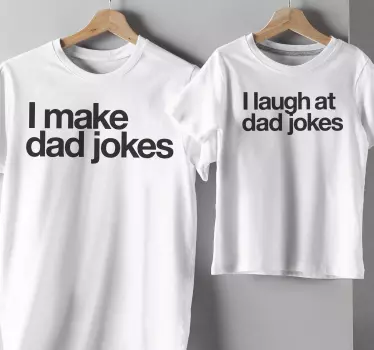 T-shirt pais e filhos combo de piadas de pai - TenStickers
