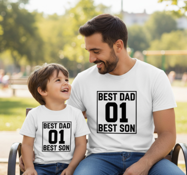 T-shirt pais e filhos conjunto de números de equipe - TenStickers