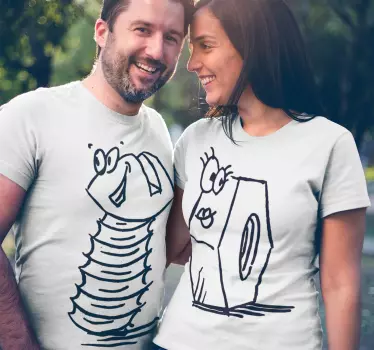 T-shirt para casais Parafuso e porca - TenStickers