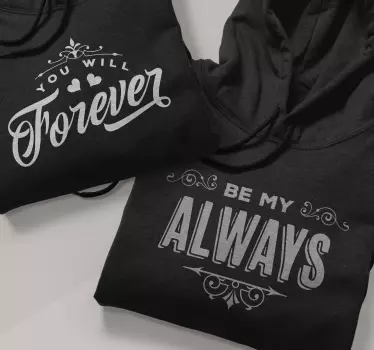 T-shirt de casais sempre Para Sempre - TenStickers