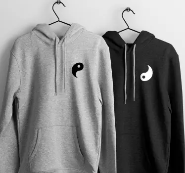 T-shirt de casais yin Yang Yin Yang - TenStickers