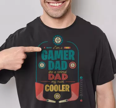 t-shirt para o dia dos pais do pai gamer - TenStickers