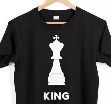 T-shirt peça de xadrez rei - TenStickers