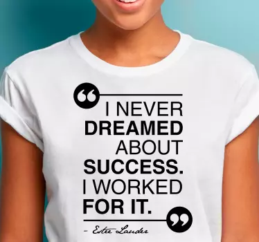 t-shirt personalizada trabalho para o sucesso - TenStickers