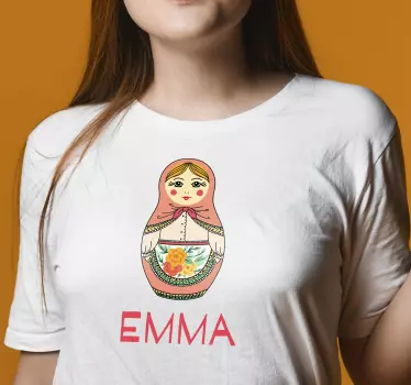 T-shirt personalizável boneca matryoshka emma - TenStickers
