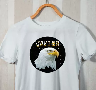 T-shirt personalizável cabeça de Águia com javier - TenStickers