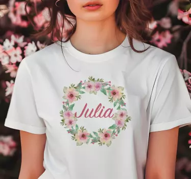 T-shirt personalizável flores da primavera - TenStickers