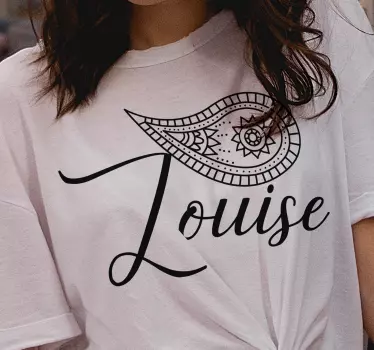 T-shirt personalzável desenho paisley - TenStickers
