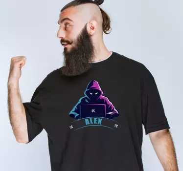 T-shirt para personalizar Hacker - TenStickers