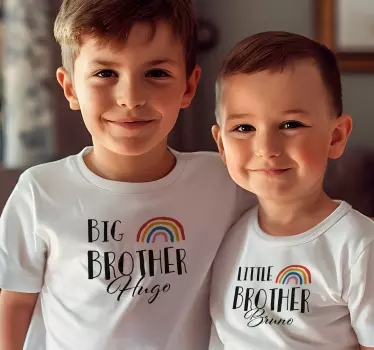 T-shirt para personalizar irmãos arco-íris - TenStickers