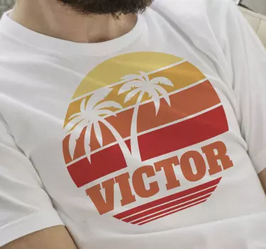 T-shirt pôr do sol na praia victor - TenStickers