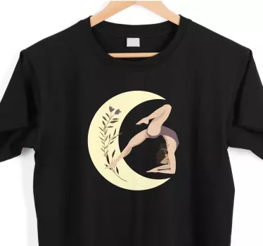 T-shirt pose de yoga na lua - TenStickers