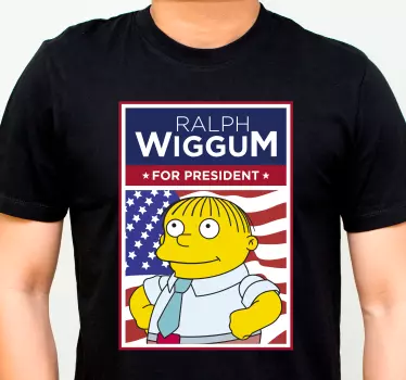 T-shirt ralph wiggum para presidente - TenStickers