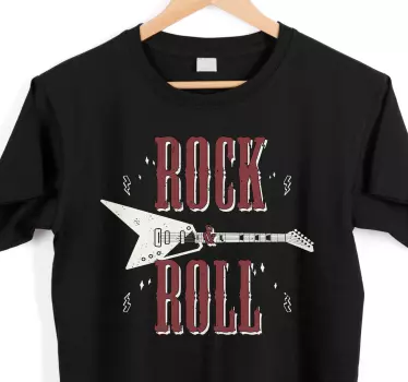 T-shirt rock n 'roll com produtode guitarra - TenStickers