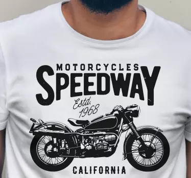 t-shirt silhueta da motocicleta - TenStickers