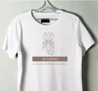 T-shirt símbolo do zodíaco de escorpião - TenStickers