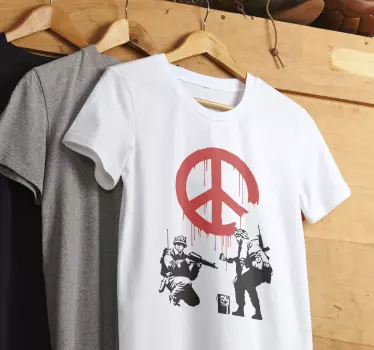 T-shirt soldados do símbolo da paz - TenStickers