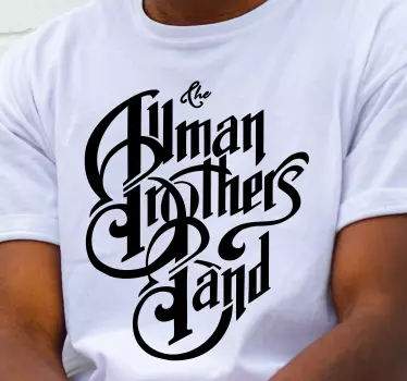 T-shirt tipografia clássica de banda - TenStickers