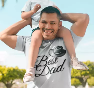 T-shirt vintage dia do pai The Best Dad - TenStickers