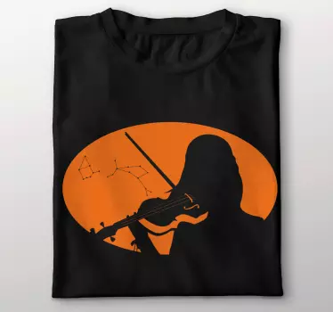T-shirt violinista sob as estrelas - TenStickers