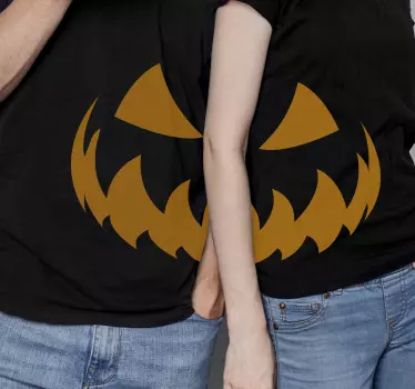 T-shirtde halloween para casal com sorriso assustador t-shirt de - TenStickers